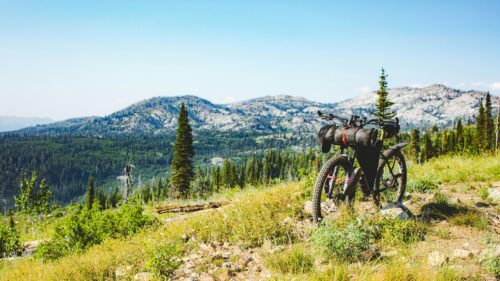 Mountain Bike Adventure in the Wilderness 4K Desktop Wallpaper
