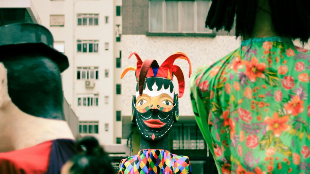 Colorful Carnival Giant Puppet Parade Desktop Wallpaper