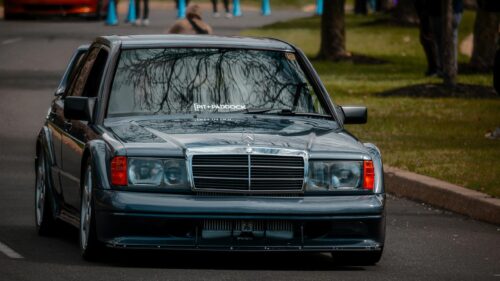 Modified Mercedes-Benz 190E Evolution II Front View 4K Desktop Wallpaper