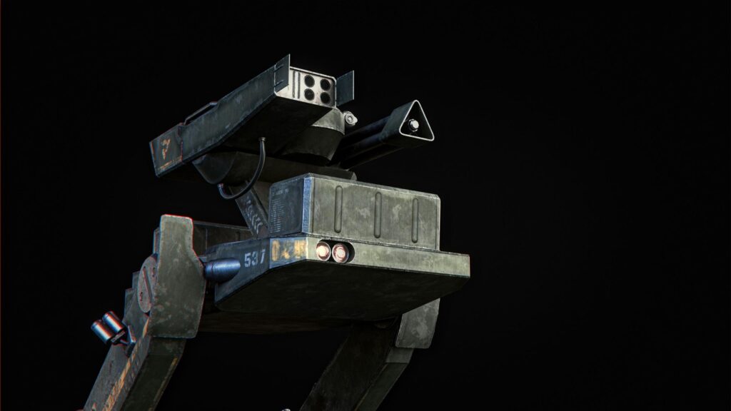 Futuristic Military Mech Robot War Machine 4K Desktop Wallpaper