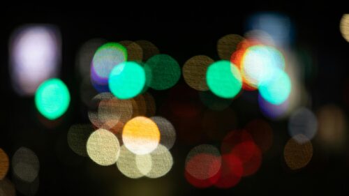 Abstract Colorful Bokeh City Lights Nightscape 4K Desktop Wallpaper