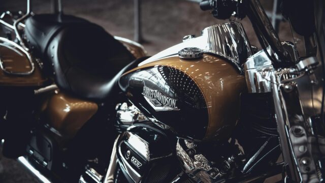 Stunning Harley-Davidson Motorcycle Fuel Tank Close-up 4K Wallpaper