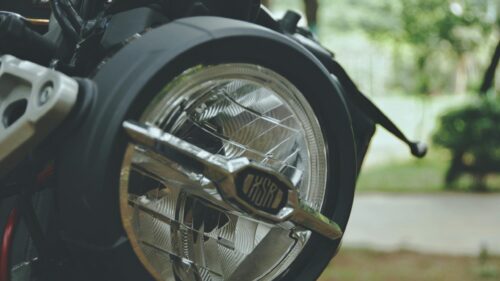 Yamaha XSR Classic Motorcycle Headlight Close-up 4K Wallpaper