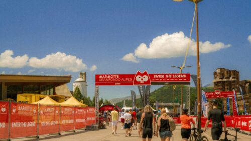 Marmotte Granfondo Alpes Cycling Event Finish Line Desktop Wallpaper