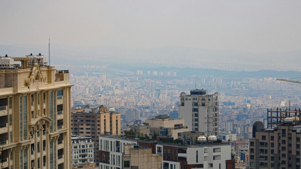 Panoramic Tehran Cityscape Urban Skyline View Desktop Wallpaper