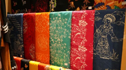 Vibrant Traditional Batik Fabric Patterns Desktop Wallpaper