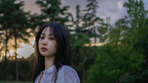 Stunning Asian Girl in Nature Portrait High Quality 4K Desktop Wallpaper