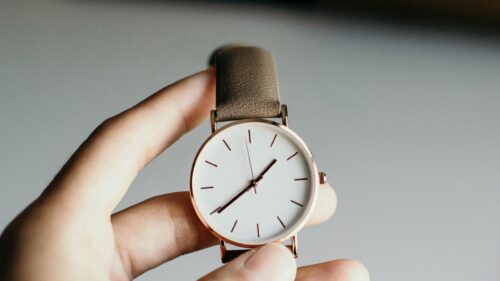 Elegant Rose Gold Wristwatch Minimalism Desktop Wallpaper