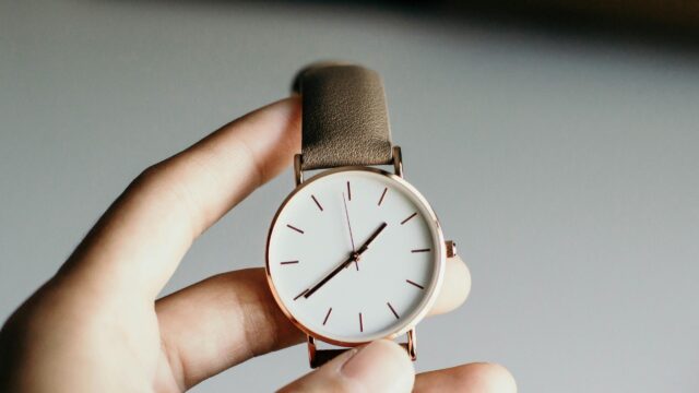 Elegant Rose Gold Wristwatch Minimalism Desktop Wallpaper