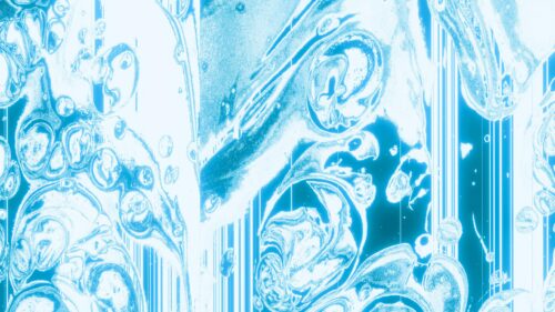 Abstract Cyan Liquid Marble Swirls 4K Desktop Wallpaper