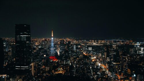 Tokyo Tower Night View Cityscape 4K Desktop Wallpaper