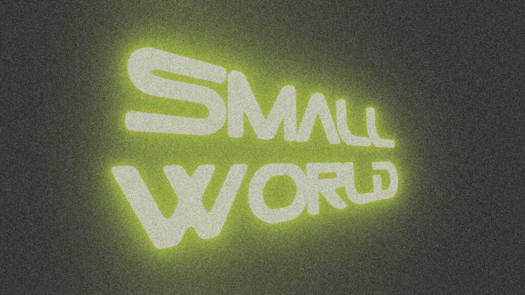 Small World Neon Typography Minimalist Graphic 4K Wallpaper