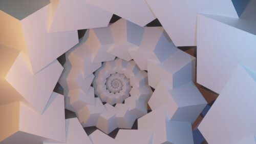 Abstract Geometric 3D Spiral Fractal Art 4K Desktop Wallpaper