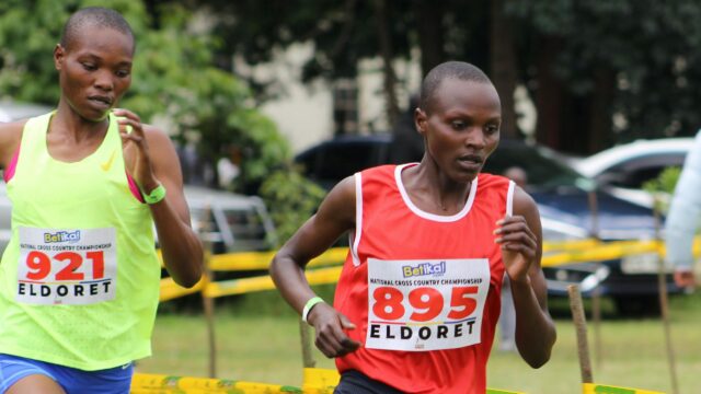 Two Kenyan Runners Competing at National Cross Country Championship 4K Wallpaper