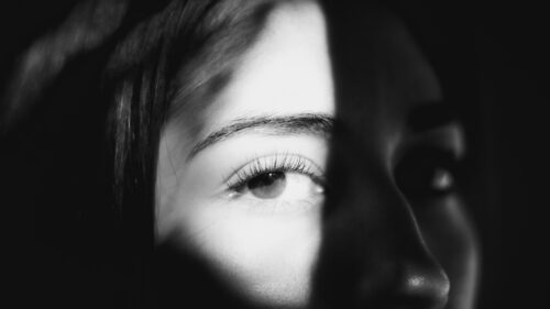 Stunning Artistic Eye Close-up Black and White 4K Desktop Wallpaper