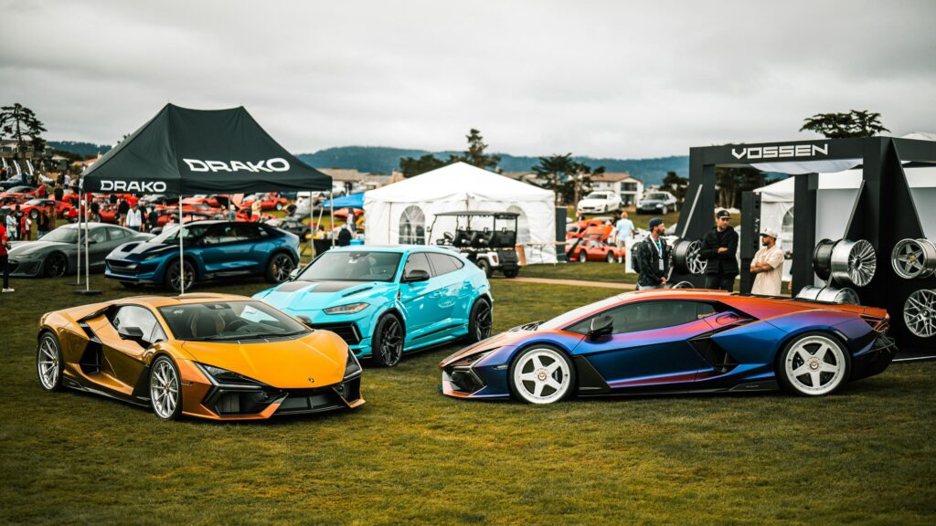 Lamborghini Revuelto Supercar Collection at Car Show 4K Wallpaper