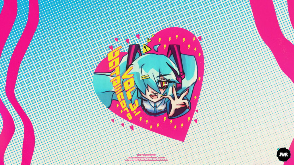 Anime Girl Miku Pop Art Aesthetic Desktop Wallpaper
