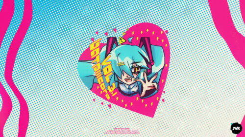 Anime Girl Miku Pop Art Aesthetic Desktop Wallpaper
