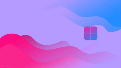 Minimalist Windows 11 Abstract Gradient Waves Desktop Wallpaper