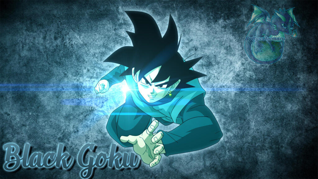 Goku Black Anime Fighter Dynamic Pose 4K Desktop Wallpaper