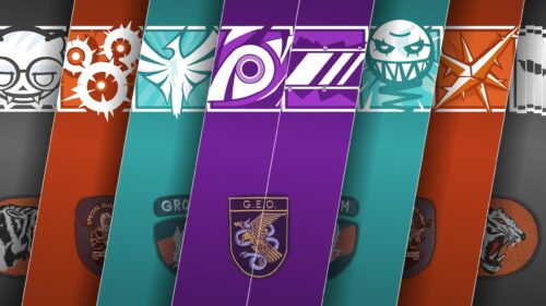 Rainbow Six Siege Operator Icons Minimalist Graphic Art Desktop Wallpaper