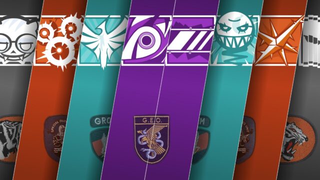 Rainbow Six Siege Operator Icons Minimalist Graphic Art Desktop Wallpaper