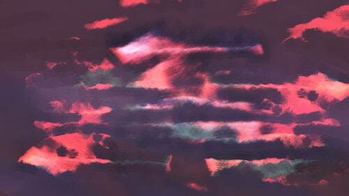 Abstract Pink and Purple Neon Cloudscape 4K Desktop Wallpaper
