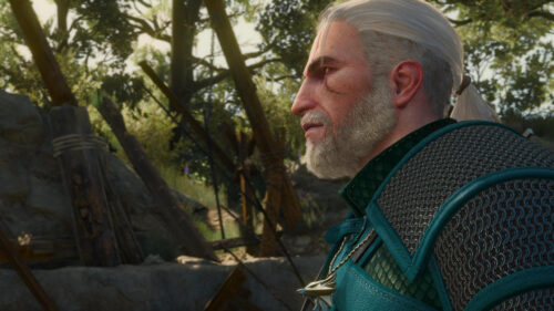 Geralt of Rivia Side Profile Armor Detail The Witcher 3 4K Desktop Wallpaper