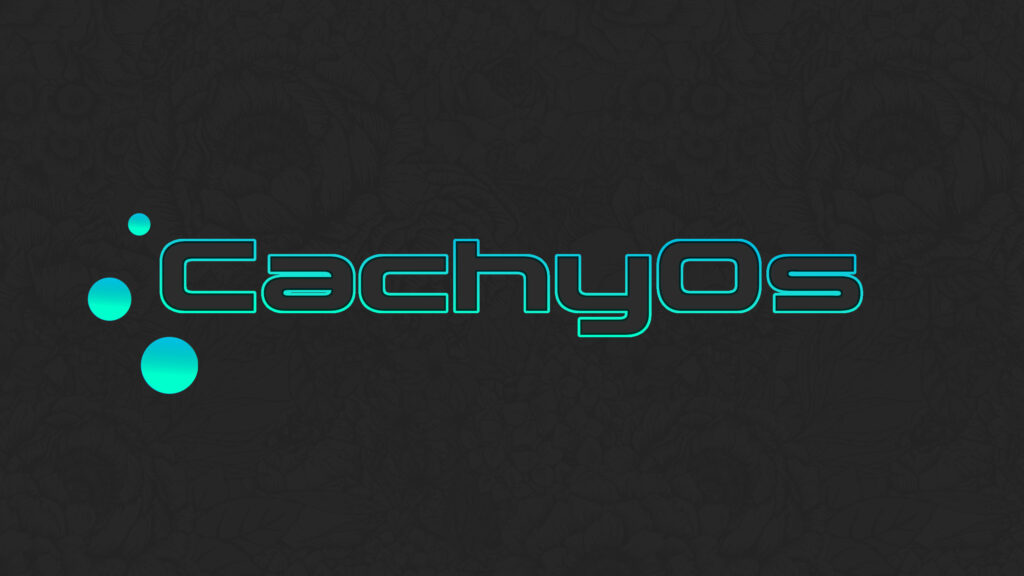 CachyOS Cyberpunk Style Logo Minimalist Aesthetic Desktop Wallpaper