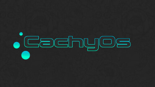 CachyOS Cyberpunk Style Logo Minimalist Aesthetic Desktop Wallpaper