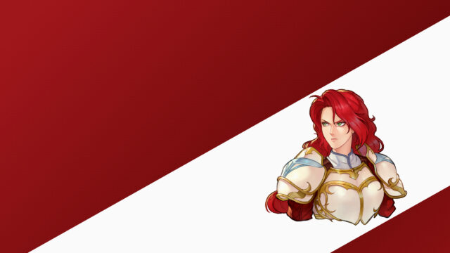 Anime Warrior Woman in White and Gold Armor Desktop Wallpaper
