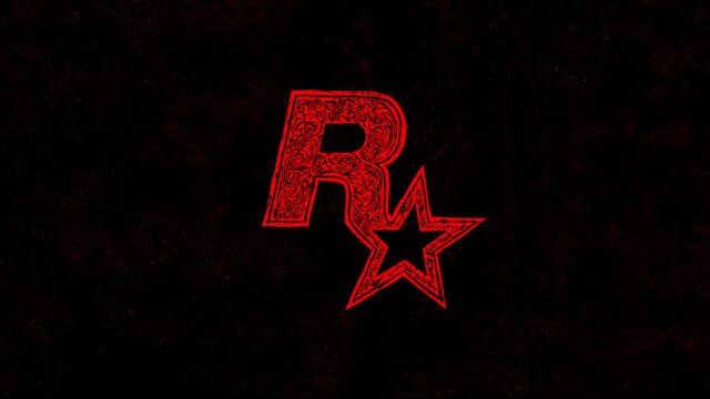 Rockstar Games Logo Red Ornamental Design Desktop Wallpaper