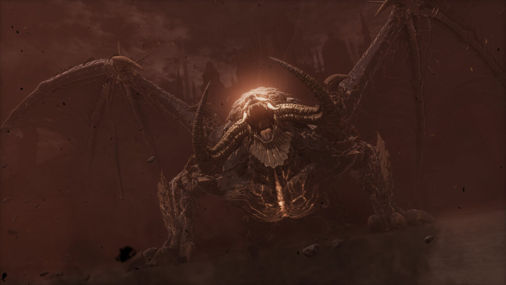 Fierce Demon Dragon in a Ruined Apocalypse 4K Desktop Wallpaper