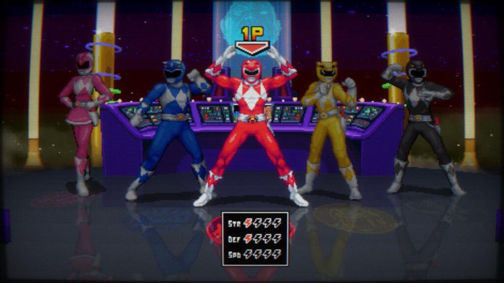Retro Power Rangers Pixel Art Game Console Style Desktop Wallpaper