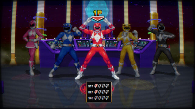 Retro Power Rangers Pixel Art Game Console Style Desktop Wallpaper