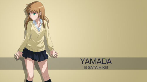 Yamada Yamada from B Gata H Kei Anime Minimalist Illustration Desktop Wallpaper