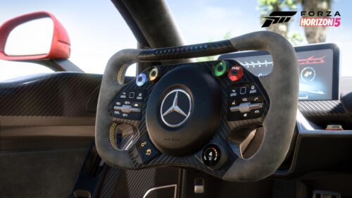 Mercedes-AMG ONE Carbon Fiber Steering Wheel Interior View 4K Wallpaper
