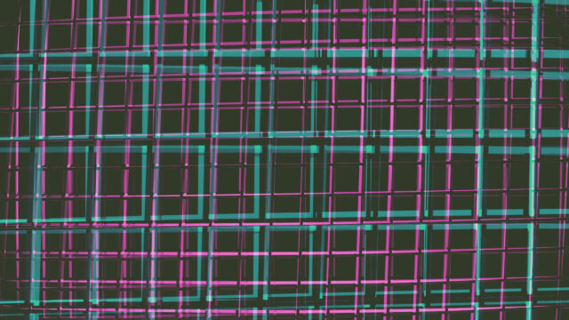 Abstract Neon Grid Pattern with Magenta and Cyan Lines Desktop Wallpaper