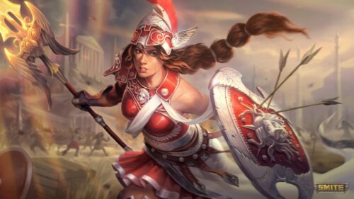 Bellona Goddess of War Smite Battleground of the Gods 4K PC Wallpaper