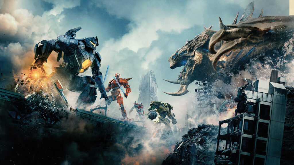 Pacific Rim Uprising Giant Robots vs Kaiju Battle Desktop Wallpaper