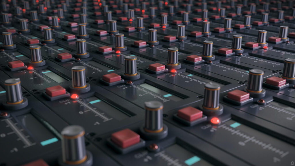 Professional Audio Mixing Console Sound Board 4K Wallpaper
