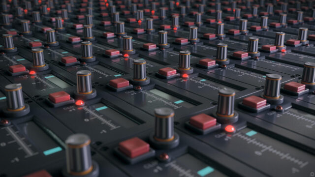 Professional Audio Mixing Console Sound Board 4K Wallpaper