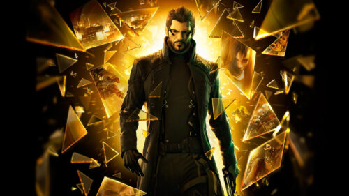 Deus Ex Mankind Divided Adam Jensen Shattered Glass 4K Wallpaper