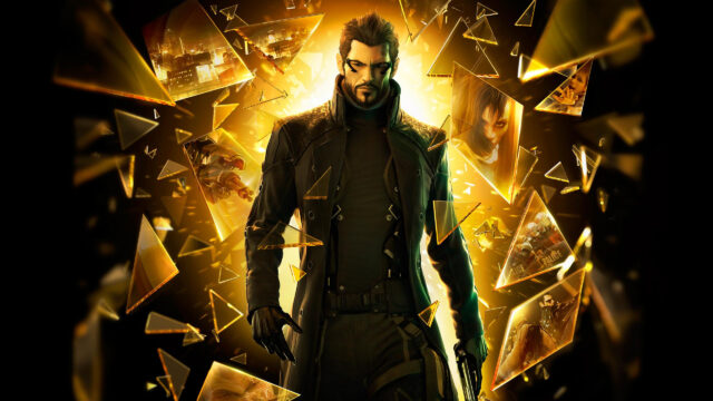 Deus Ex Mankind Divided Adam Jensen Shattered Glass 4K Wallpaper