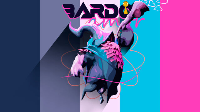 Bard League of Legends Neon Minimalist Artistic Desktop Wallpaper