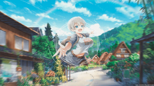 Uzaki-chan Wants to Hang Out in a Scenic Japanese Village 4K Desktop Wallpaper
