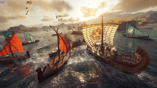 Epic Ancient Greek Naval Battle in Assassin’s Creed Odyssey PC Wallpaper