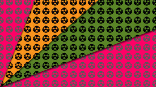 Abstract Geometric Radiation Symbol Pattern Desktop Wallpaper