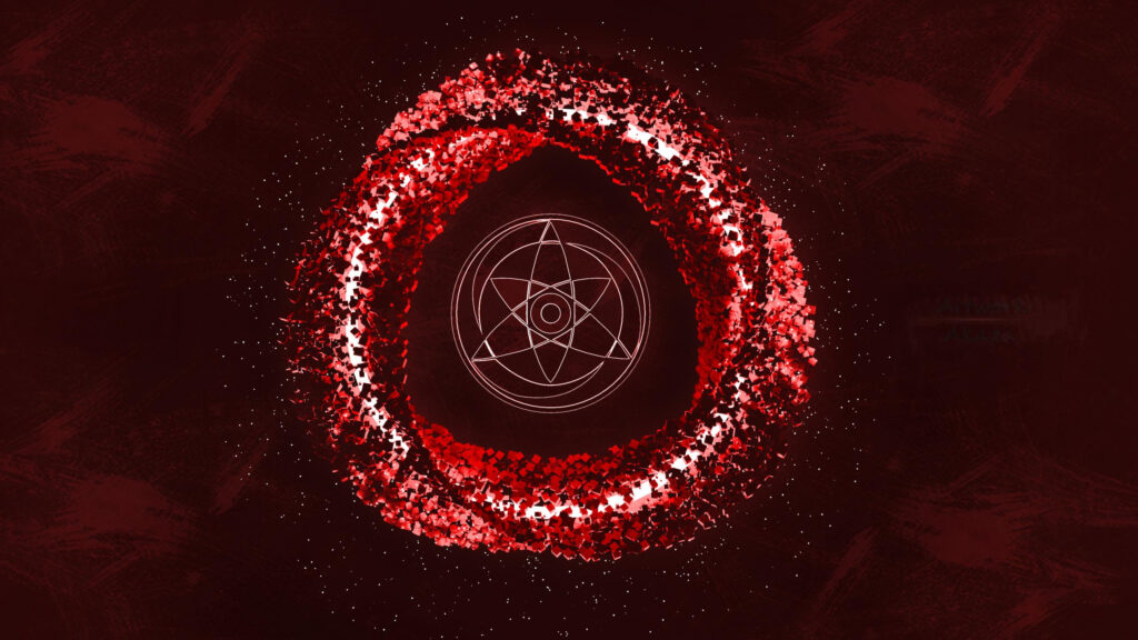 Itachi Uchiha Mangekyou Sharingan Red Abstract Art Desktop Wallpaper