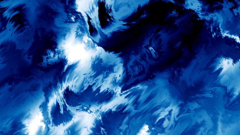 Abstract Deep Blue Dreamy Clouds Digital Art 4K Wallpaper